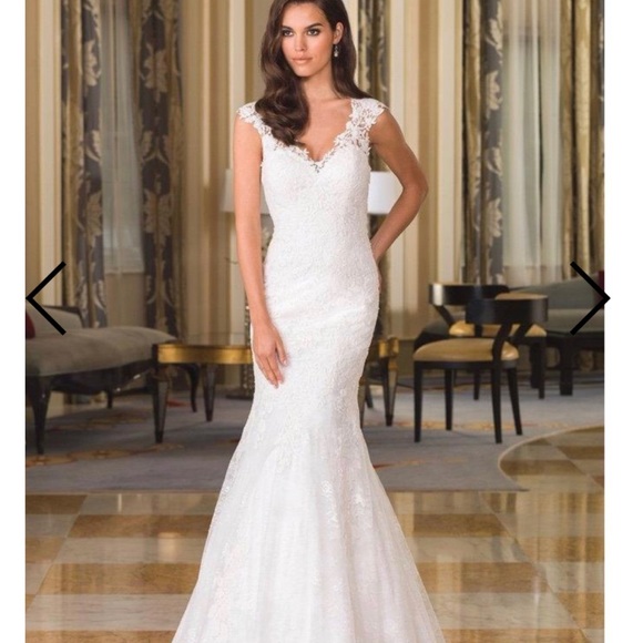 👰🏻Justin Alexander ‘8858’ Wedding Gown Lace Back - Picture 3 of 8